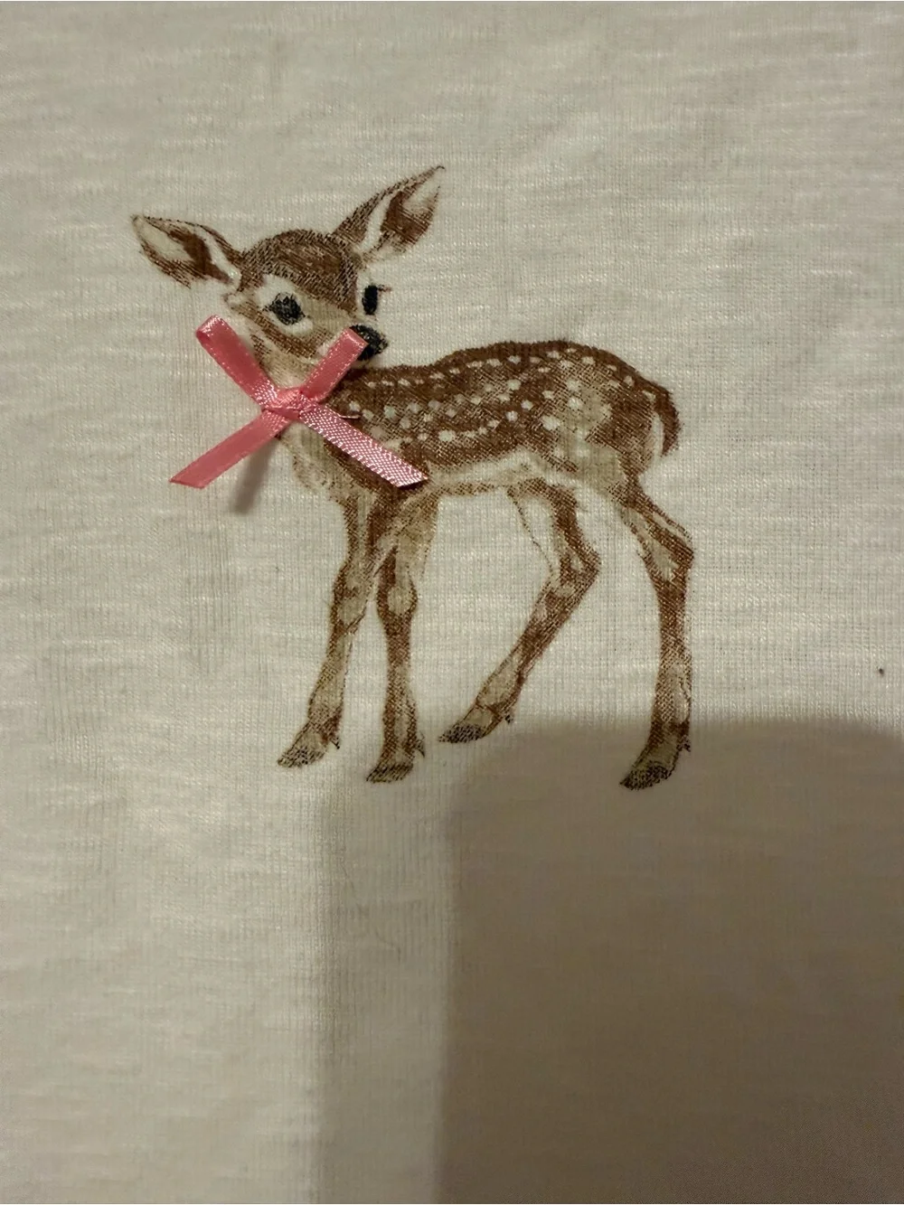 wild fable Cream Short-Sleeve Tee with Deer Embroidery